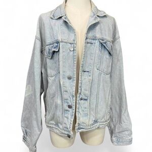 Vintage GAP light wash distressed denim jacket
